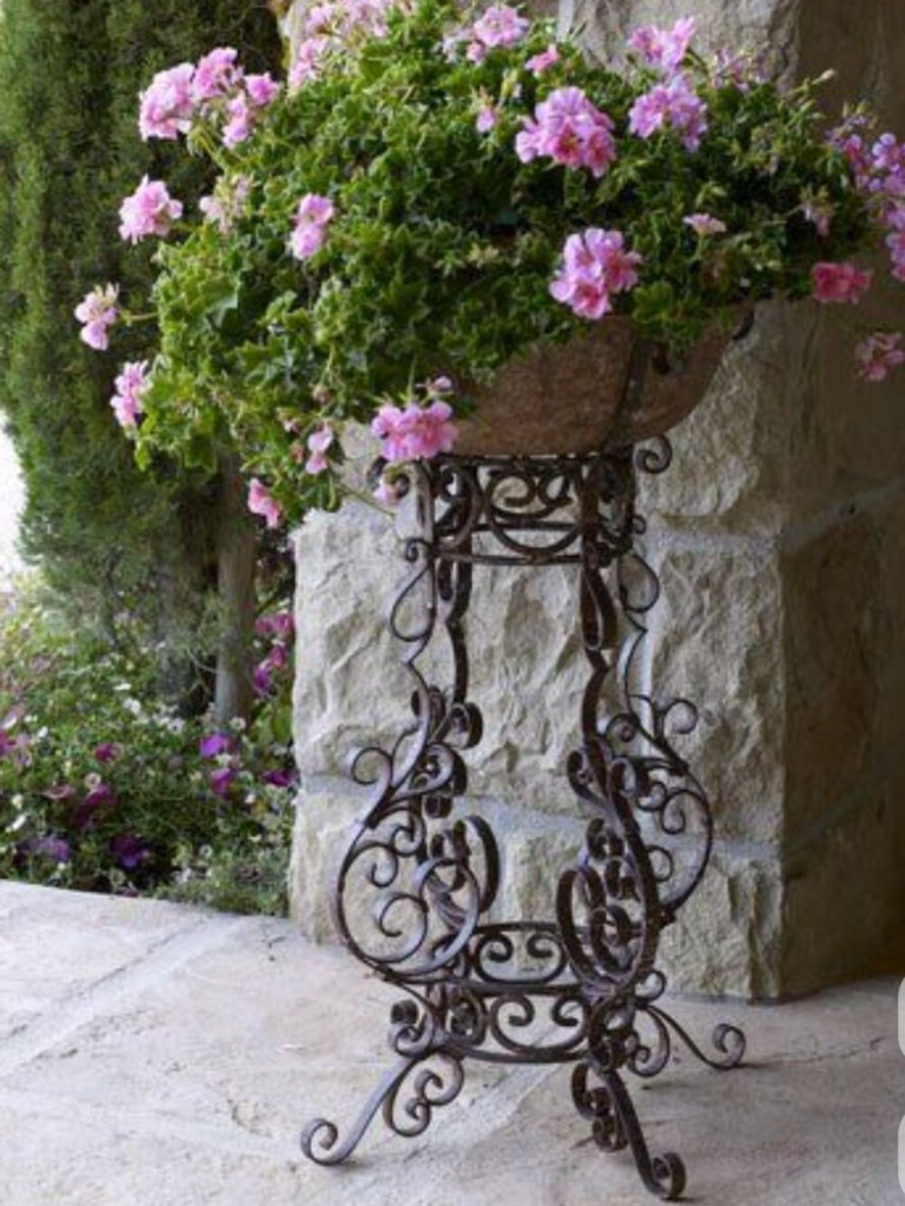 Neiman Marcus Iron Scroll Planter